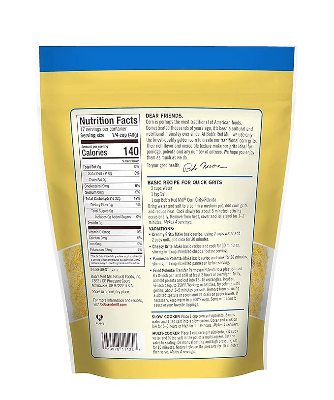 Bob's Red Mill Sémola de Maíz / Polenta, 24 oz (Pack de 4) miniatura 2