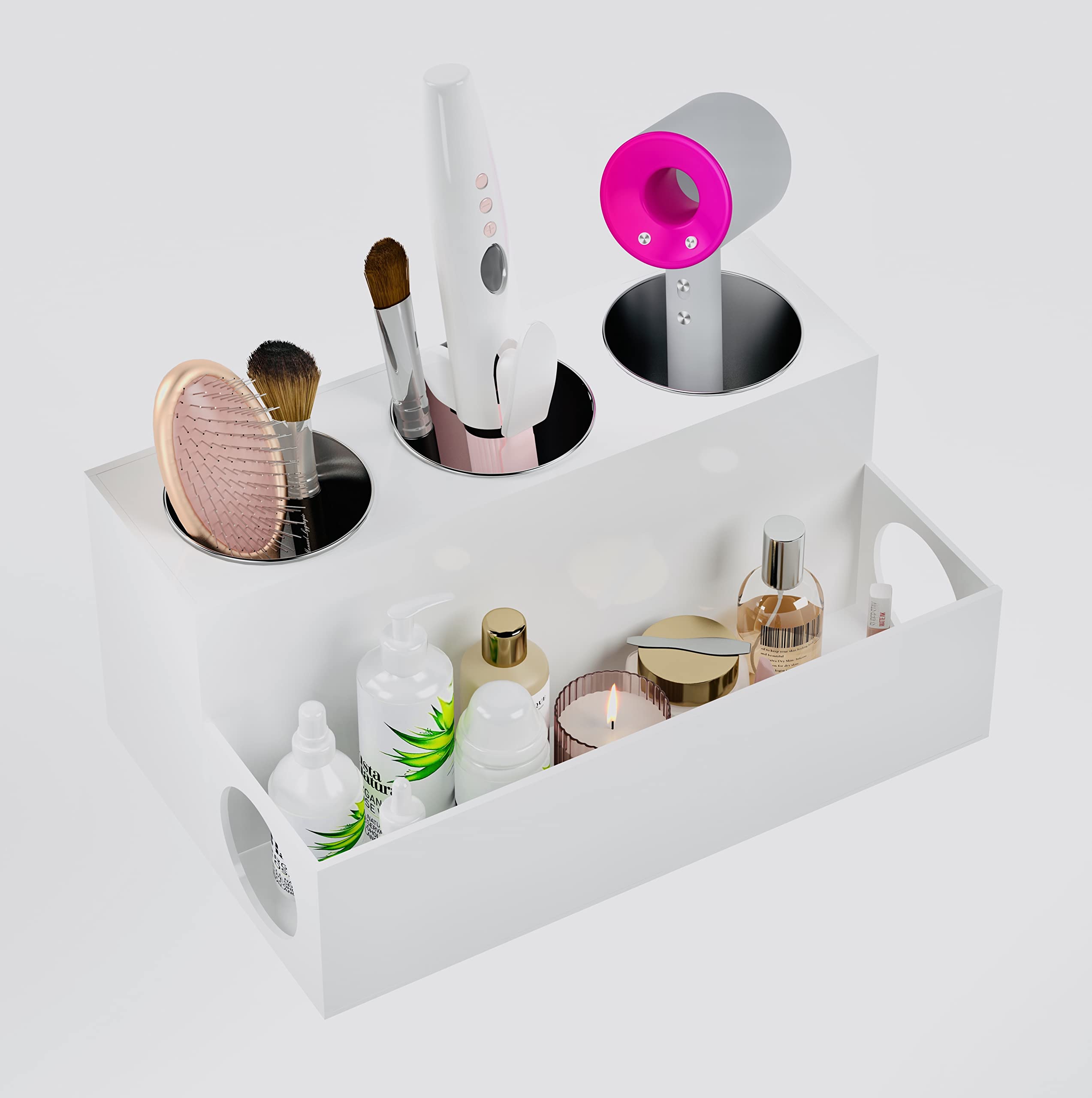 Buy PecMuikee Hair Tool Organizer, Acrylic Hair Tool Caddy Countertop