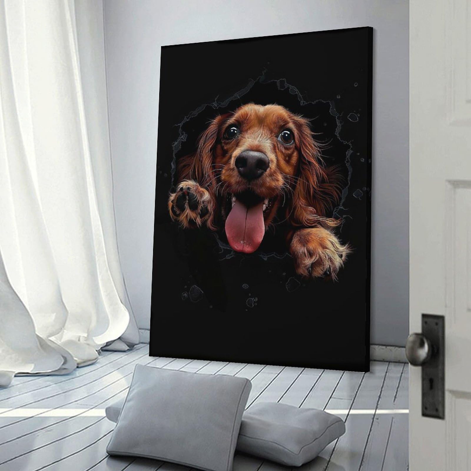 Junmoney Sussex Spaniel Hanging Wall Art 08x12inch(20x30cm), for New Homes, Bedrooms Or Workspaces, Thoughtful Wall Decor for Art Lovers