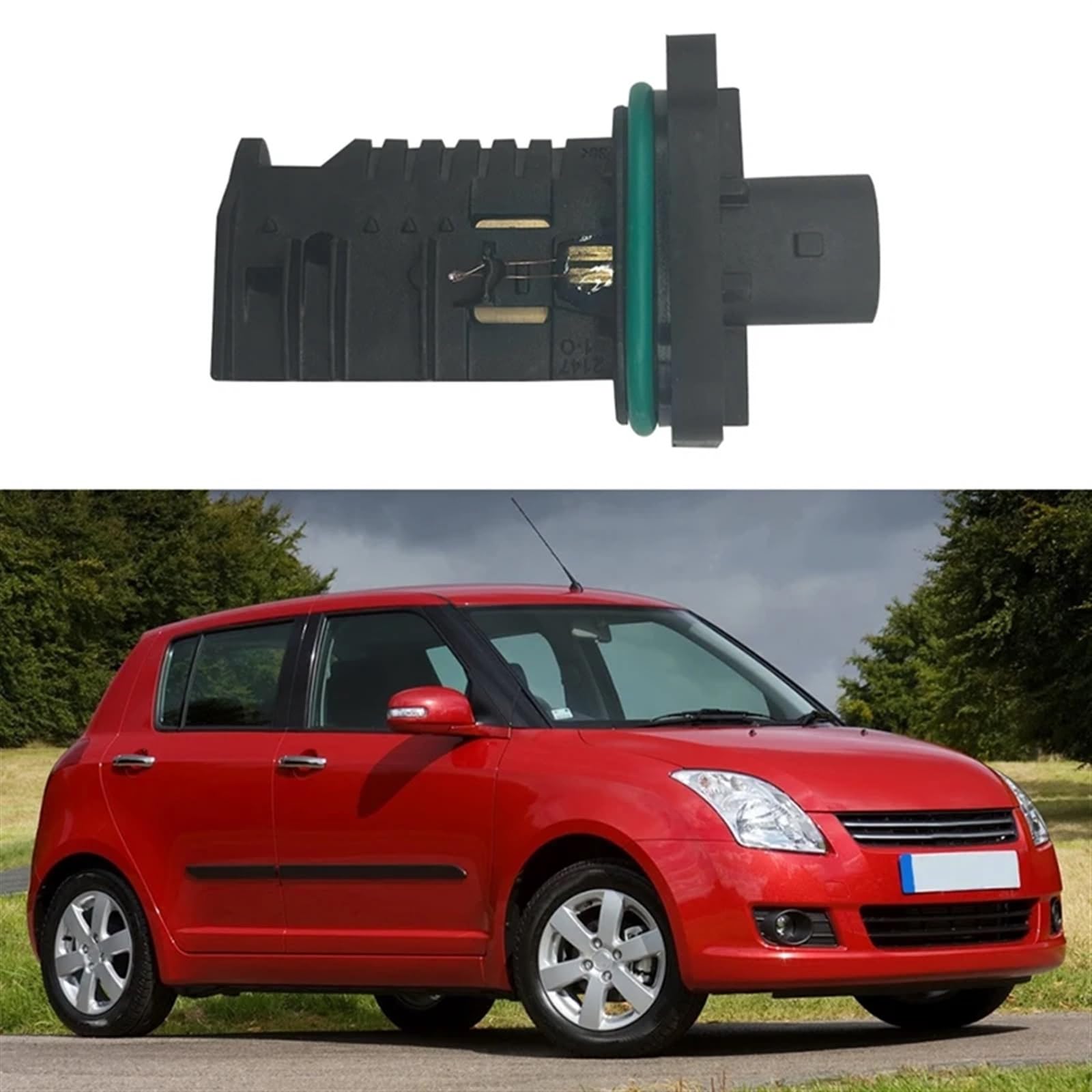 Czujniki motoryzacyjne Czujniki jakości a akcesoria samochodowe z czujnikiem czarnego 1 szt. Przepływomierz masowy kompatybilny z Suzuki Swift Vitara SX4 S-Cross