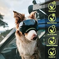 Vista 2 de Ownpets Gafas para perro, gafas con correa ajustable, diseño magnético, lente desmontable y protección UV para perros de tamaño mediano y grande