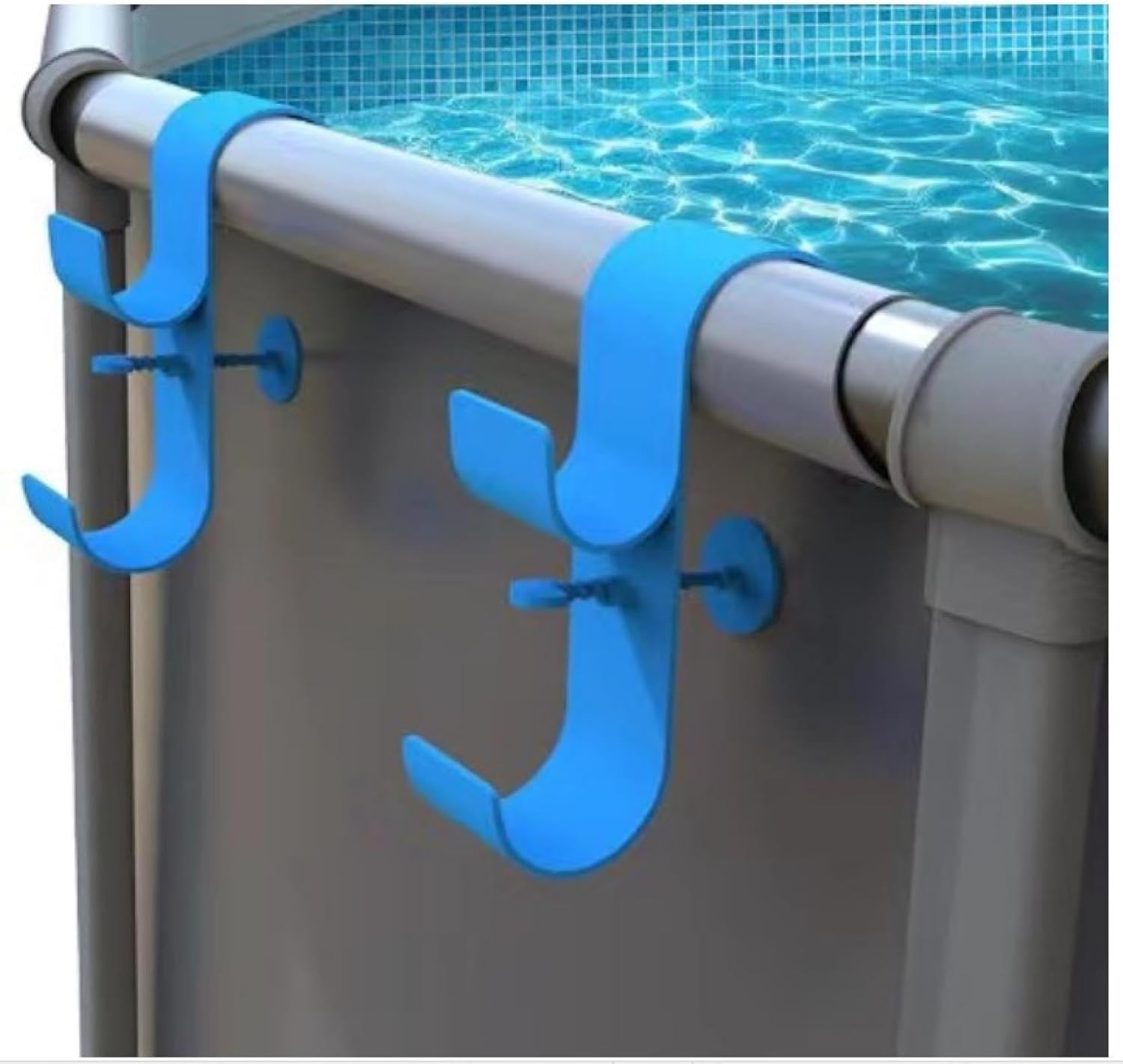 Adjustable Poolside Pool Leaf Skimmer Net Holder Above