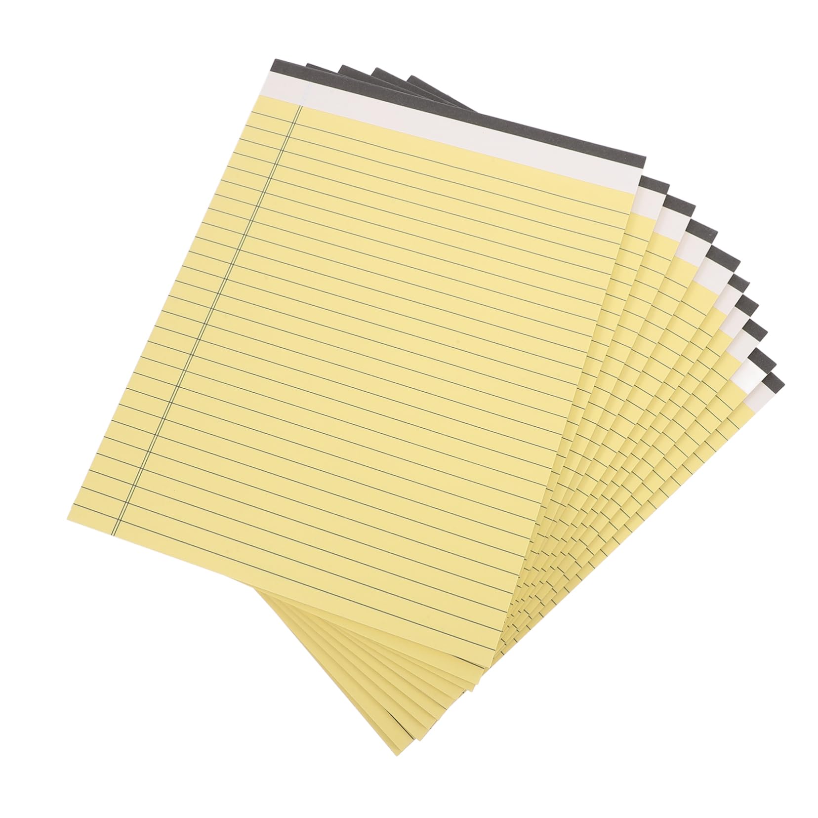 Housoutil Blocchi Legali Gialli 10 Pezzi Carta a Righe, 30 Pagine Doppia Faccia, Quaderni per Scuola e Attività Quotidiane Ampia Area di Scrittura