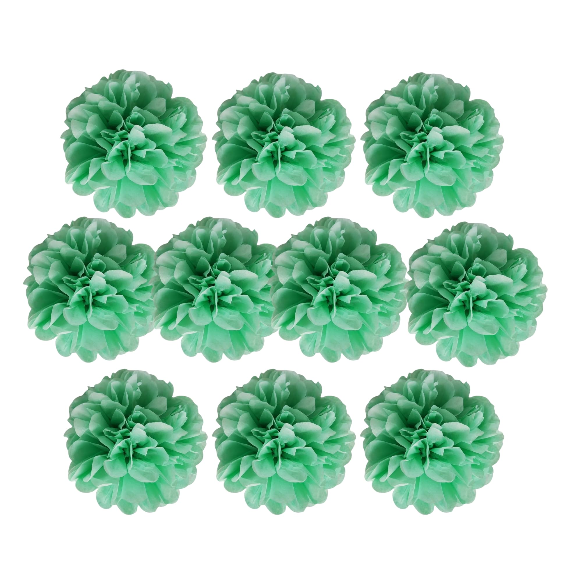 SrchJoy 10 Pcs/Lot Tissue Paper Pom Poms Party Decoration Hanging Paper flower Ball for Wedding Birthday Baby Shower Bridal Shower Party Decorations (Mint, 10 Pieces - 6" (15cm))