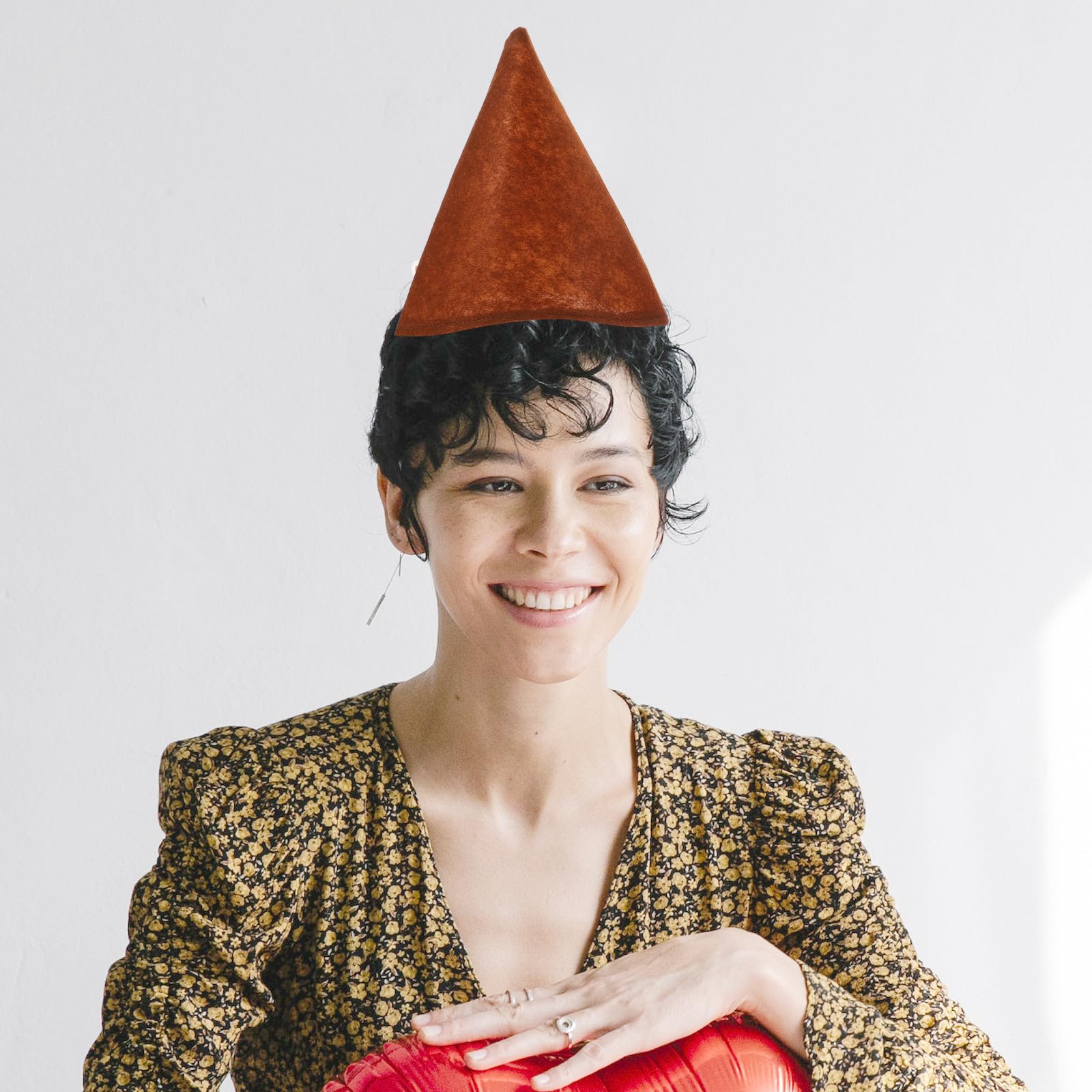 Angoily 7 sombreros de enano de fieltro grueso en forma de cono, multicolor, gorro de Navidad para fiestas y accesorios de disfraces para celebraciones