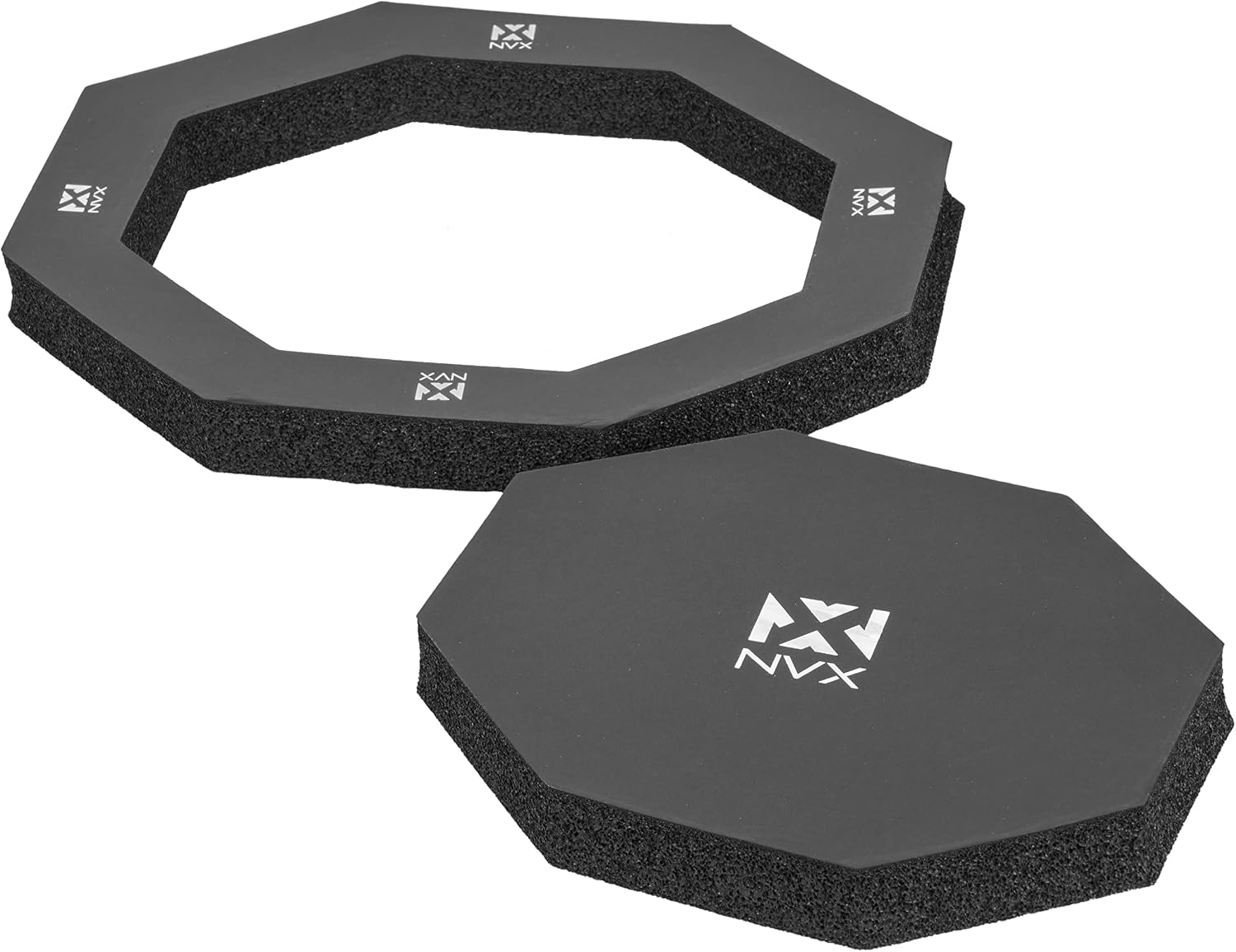 NVX FRING46 2 Piece Universal 4x6” Self Adhesive Foam Speaker Ring Kit with Foam Base Pad
