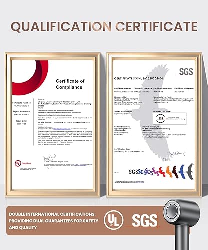 Miniatura 6 de Secador de pelo, profesional de 140000 rpm, motor sin escobillas, iónico negativo de bajo ruido, secado rápido, silencioso con boquilla magnética