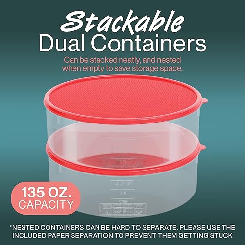 Miniatura 7 de Paquete de 4 contenedores de almacenamiento para tartas con tapa, grandes redondos de plástico de 10.5 pulgadas, para magdalenas, tarta de queso,