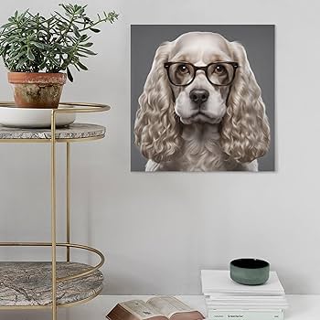 パネルアート　アート　絵画　絵　ポスター　壁掛け　額縁　ギャング　スパニエル　犬 パネルアート アート 絵画 絵 ポスター 壁掛け 額縁 ギャング