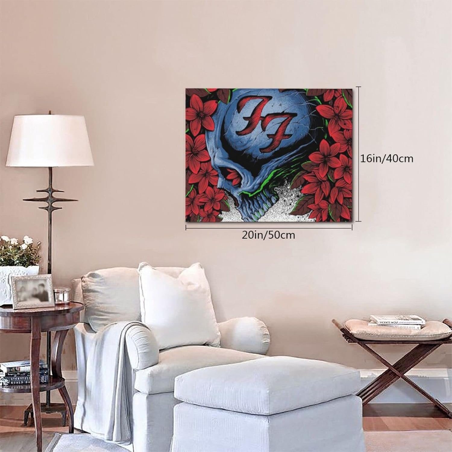 Amazon 装飾画 フレームレス装飾画 ポスター フーファイターズ アートパネル キャンバス 横長 横型 壁掛け絵画 壁飾り 部屋飾り アートポスター インテリア 玄関 リビング 寝室 モダン シンプル モダンアート 装飾用品 プレゼント40 50cm ウォールステッカー オンライン通販