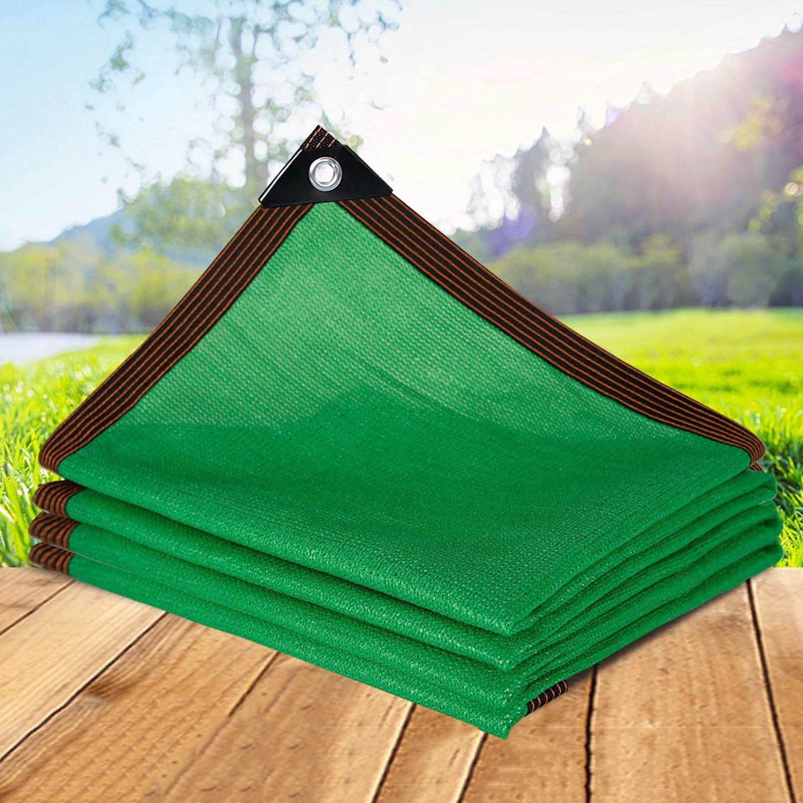 GLDYTVF Green Sunblock Shade Cloth 90% UV Block Shade Net with Grommets Breathable Privacy Net for Garden and Greenhouse Customizable Size 7x10m (23x32.8ft)