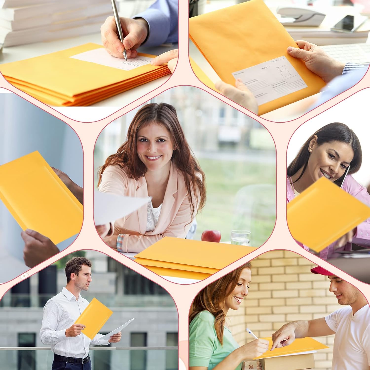 Buste a bolle in carta kraft, 15 x 25 cm, confezione da 100 pezzi, dimensioni utilizzabili 15,4 x 25,4 cm, colore giallo, autosigillanti, resistenti, buste imbottite per spedizioni, spedizioni,