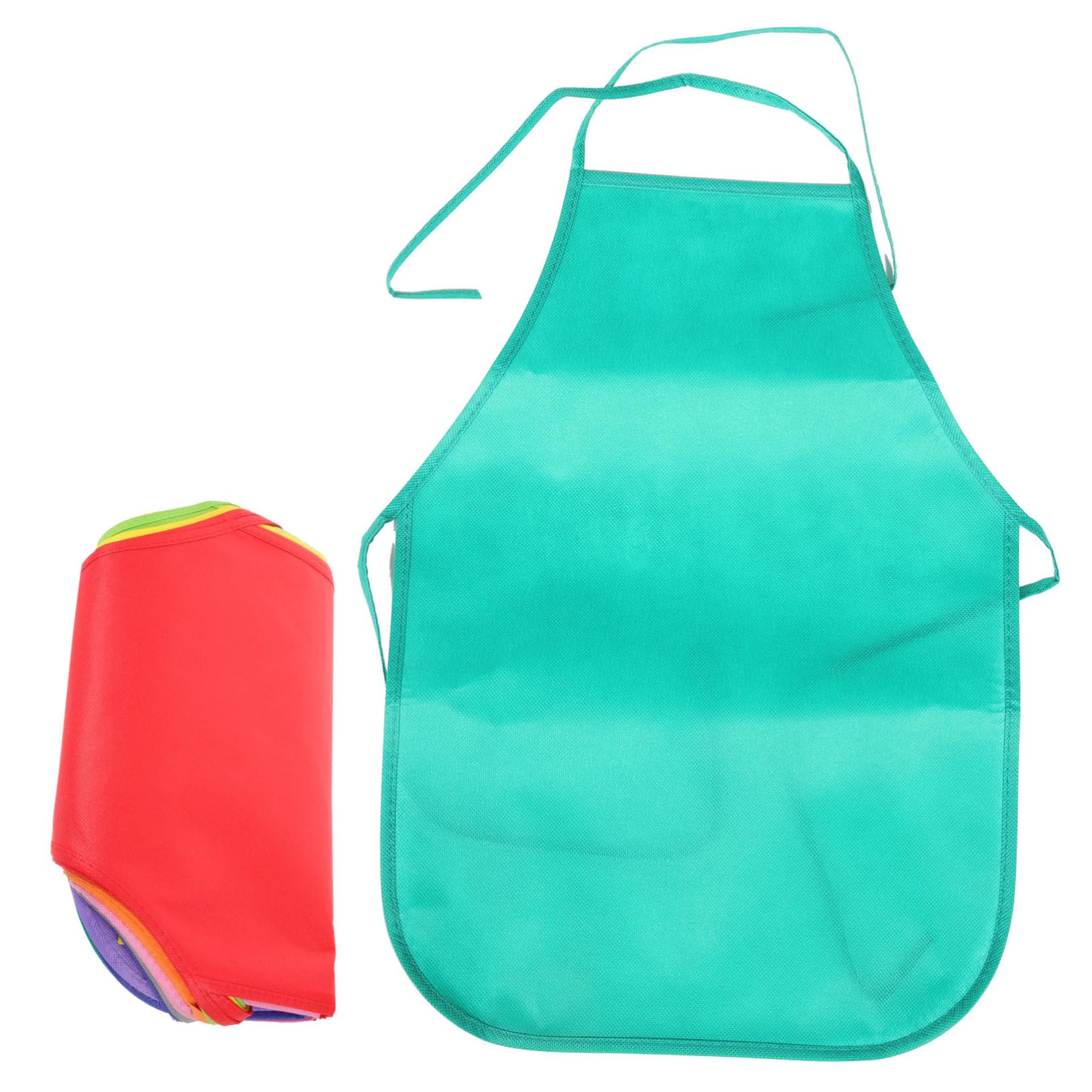 Kinderkünstlerschürze 24 Stück aus Vliesstoff für Kinder | 33 X 48cm, Lange Taillenbänder, für Mal und Bastelarbeiten in Schule und Zuhause