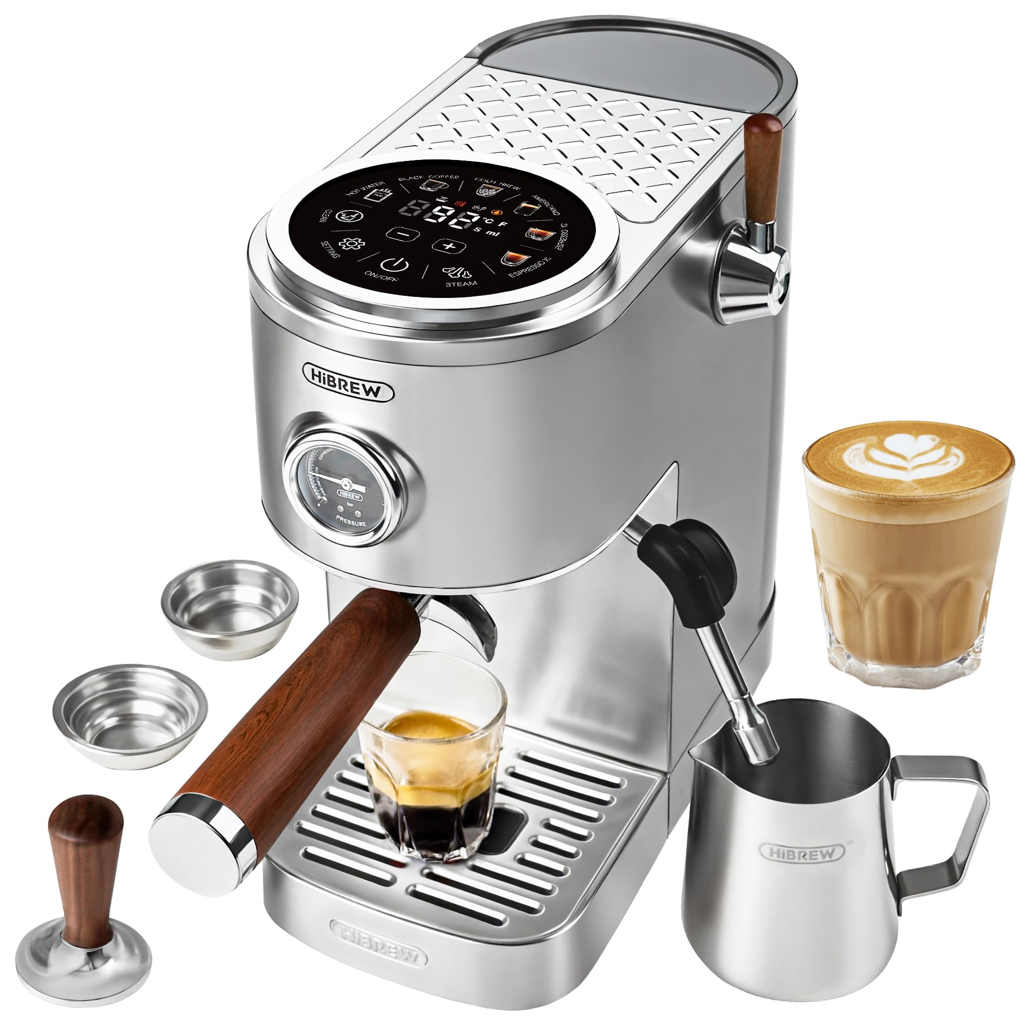 HIBREW H13 Dual Thermoblock Espresso Machine with LED Touch Screen