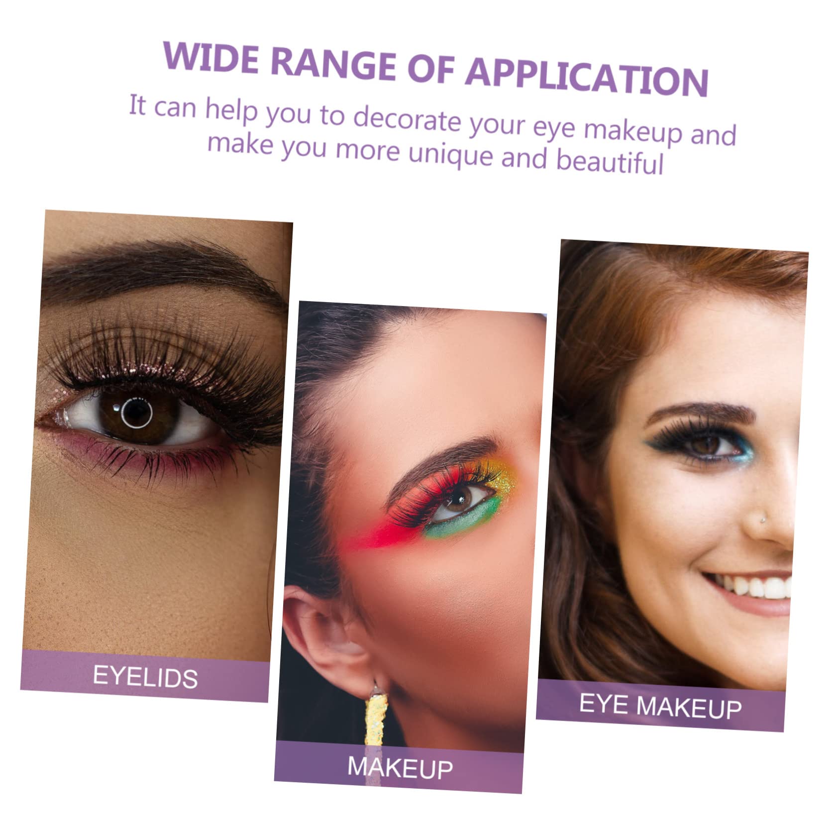 Ipetboom 60pares Pestañas Postizas Naturales De Cosméticos Para Chicas Efecto Realista y Reutilizables Para Maquillaje Atractivo