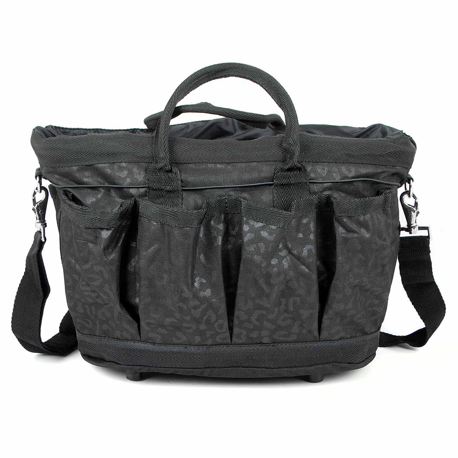 Jeffers Poplar Head Grooming Bag – Horse Grooming Organizer Tote with Pockets for Brushes, Tools, Clippers, Shampoo, Detangler – Stable Barn Kit Carrier for Horses, Pets, Livestock, Covert Cheetah