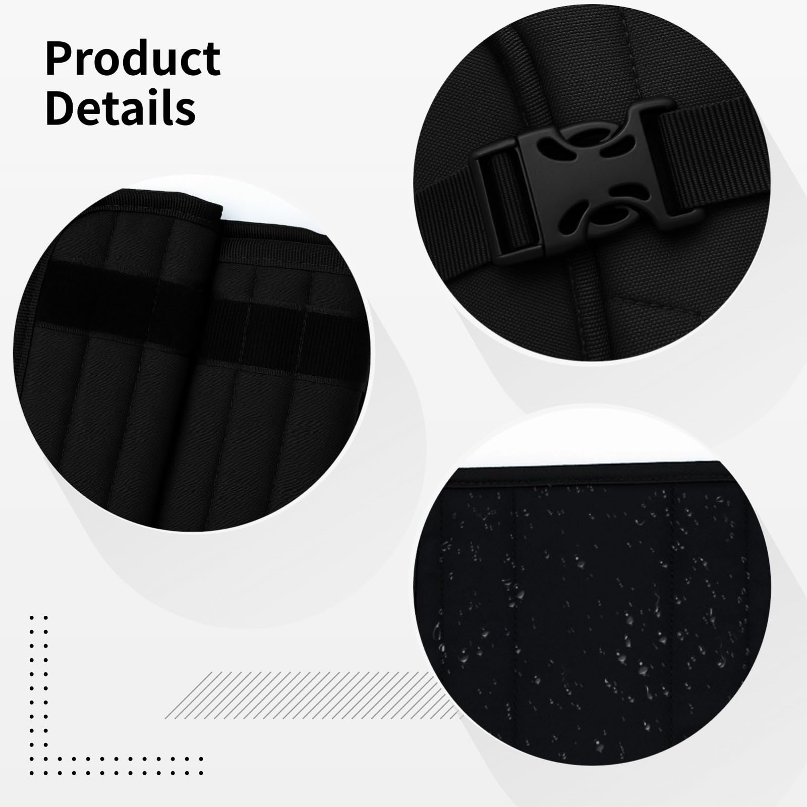 Guêtres imperméables serpent pour randonnée, protection des jambes pour homme et femme, équipement d'extérieur pour la neige, la boue et le sable, ajustement universel, nylon noir et tissu