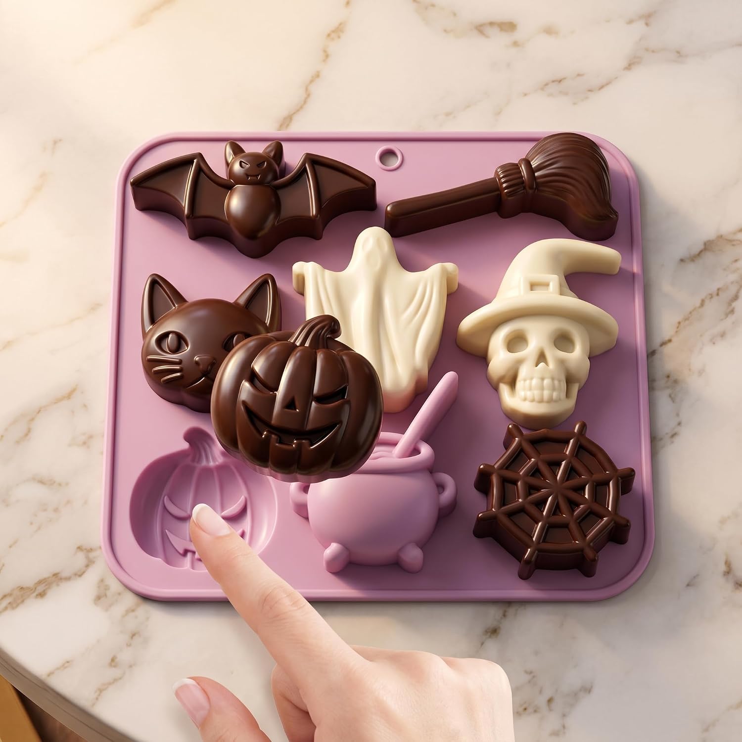2PCS Halloween Silicone Mould, Chocolate Moulds Halloween, Chocolate Candy Mould