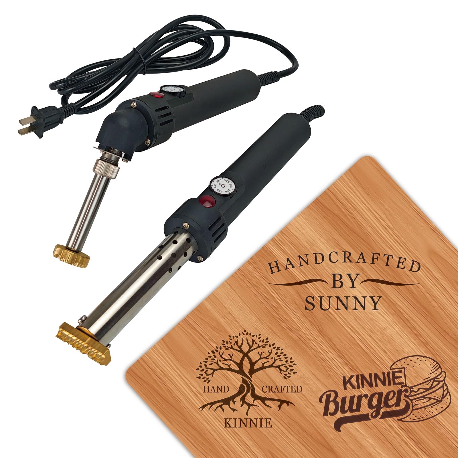 Rmsgioraly Custom Branding Iron for Wood Leather Working Tools Wood Burning Stamp for Woodworking Custom Business Brand Father's Day Gift Temperature Control Electric Iron (1.5inches/3.81cm)