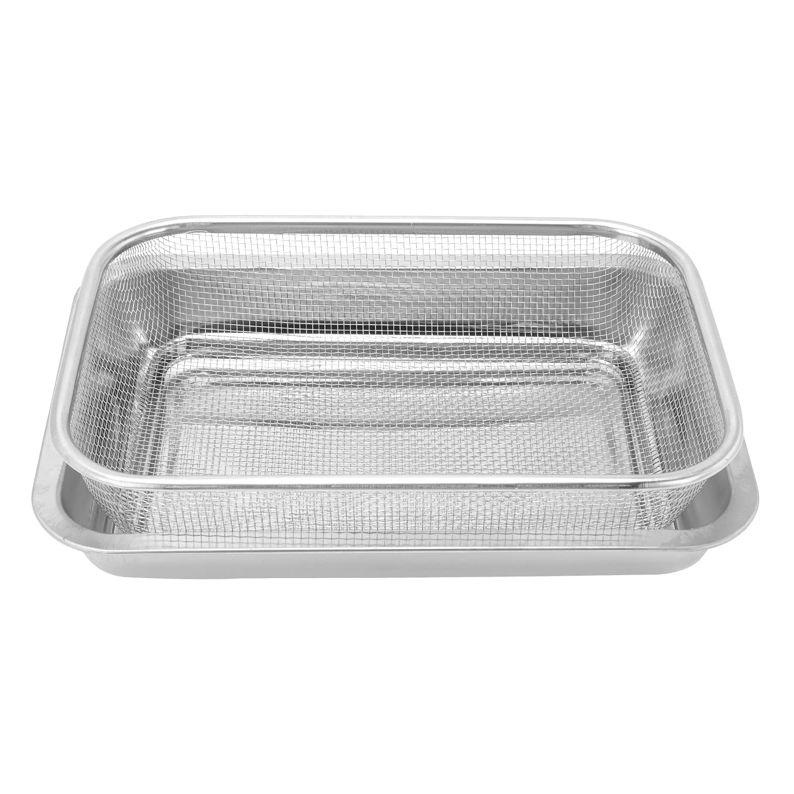 Égouttoir pour friture rectangulaire acier inoxydable plateau drainage aliments