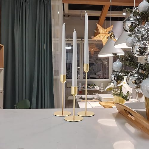 Miniatura 11 de Juego de 12 portavelas negros para candelabros, portavelas cónicos de metal para mesas de boda, centros de mesa, velas, cena, decoración del hogar