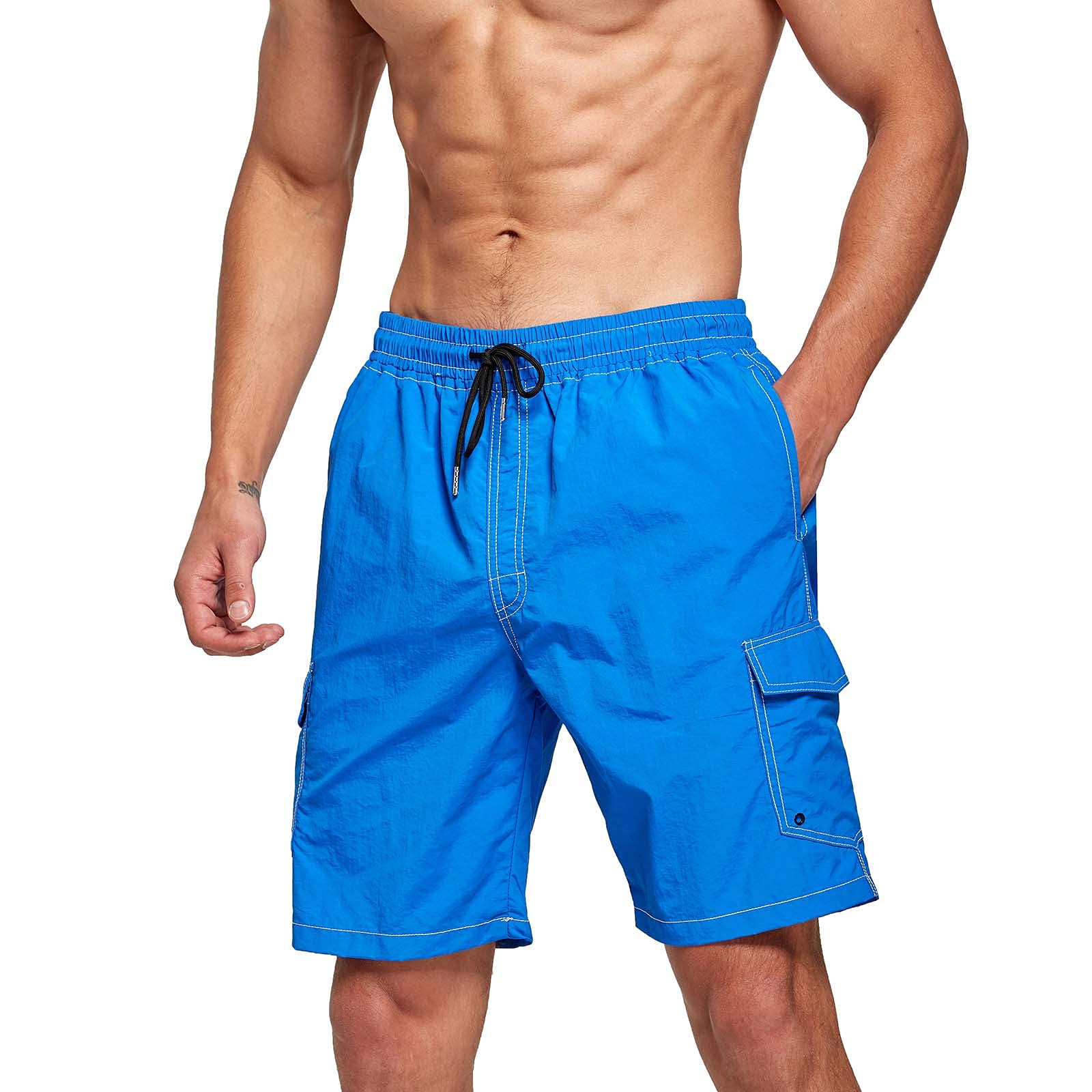 JustSun Bañador Hombre Secado Rápido Shorts de Baño Playa con Forro de Malla