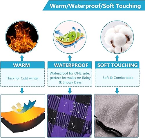 Miniatura 4 de Abrigo de invierno para perro, chaqueta de arnés para perro, chaleco de forro polar para mascotas, abrigos cálidos para cachorros, ropa para perros