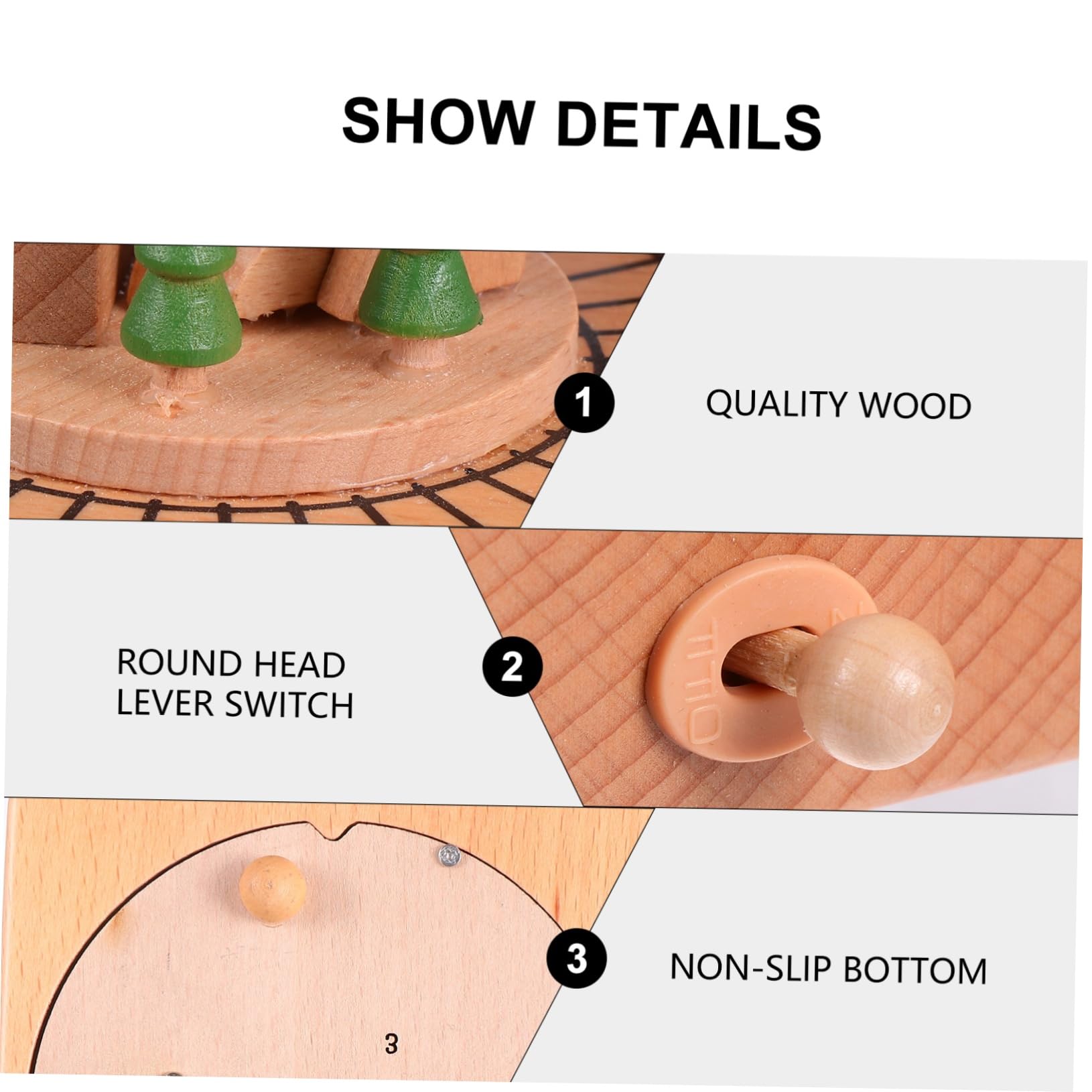 Cabilock Caja Musical De Madera Juguete Educativo Diseño Rusa Musical Decoración Escritorio