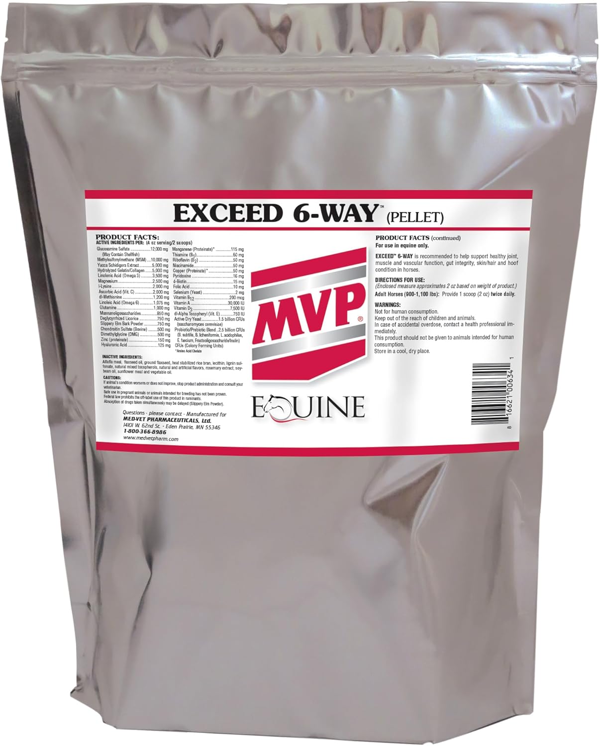 MVP Exceed 6-Way (8 lb) All in One High Level Performance Horse Support