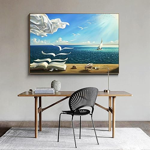 Miniatura 4 de ZZPT Salvador Dali - Lienzo decorativo para pared, famoso póster impreso de pintura al óleo, hermosa reproducción artística para sala de estar,