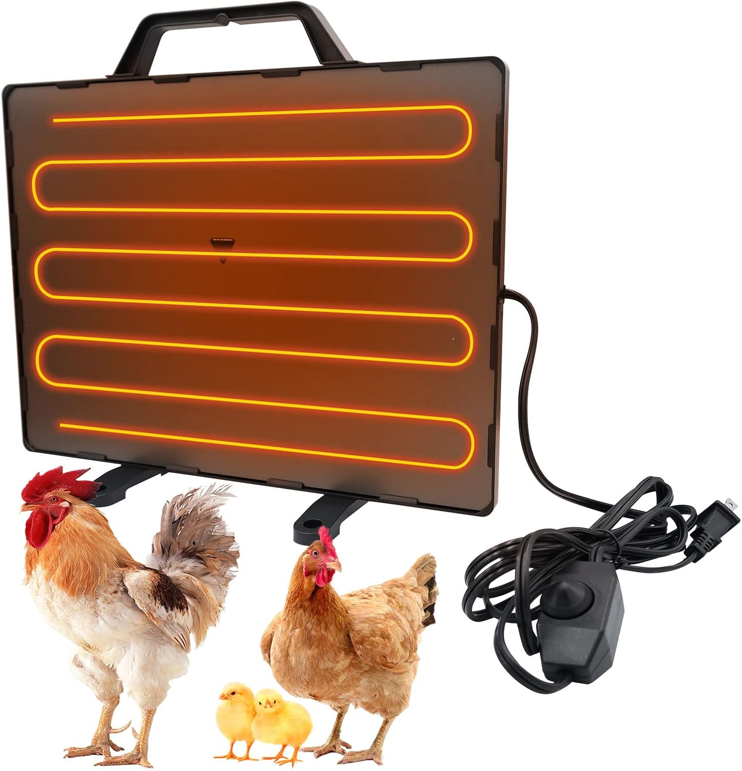 Chicken Coop Heater, 140W Temperature Adjustable Radiant Chicken Coop Heater with