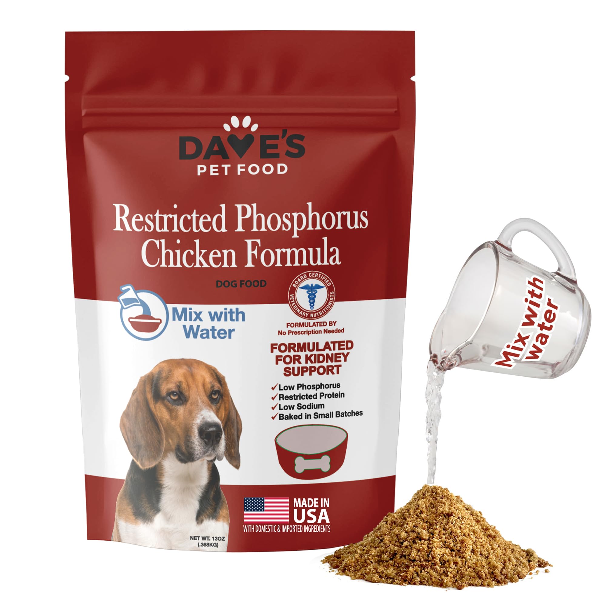 Daveās Pet Food Kidney Support for Dogs (Chicken Formula Crumble)