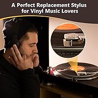 Vista 8 de Dreyoo 1 paquete de aguja de repuesto para tocadiscos para ATN3600L, lápiz capacitivo compatible con Audio-Technica