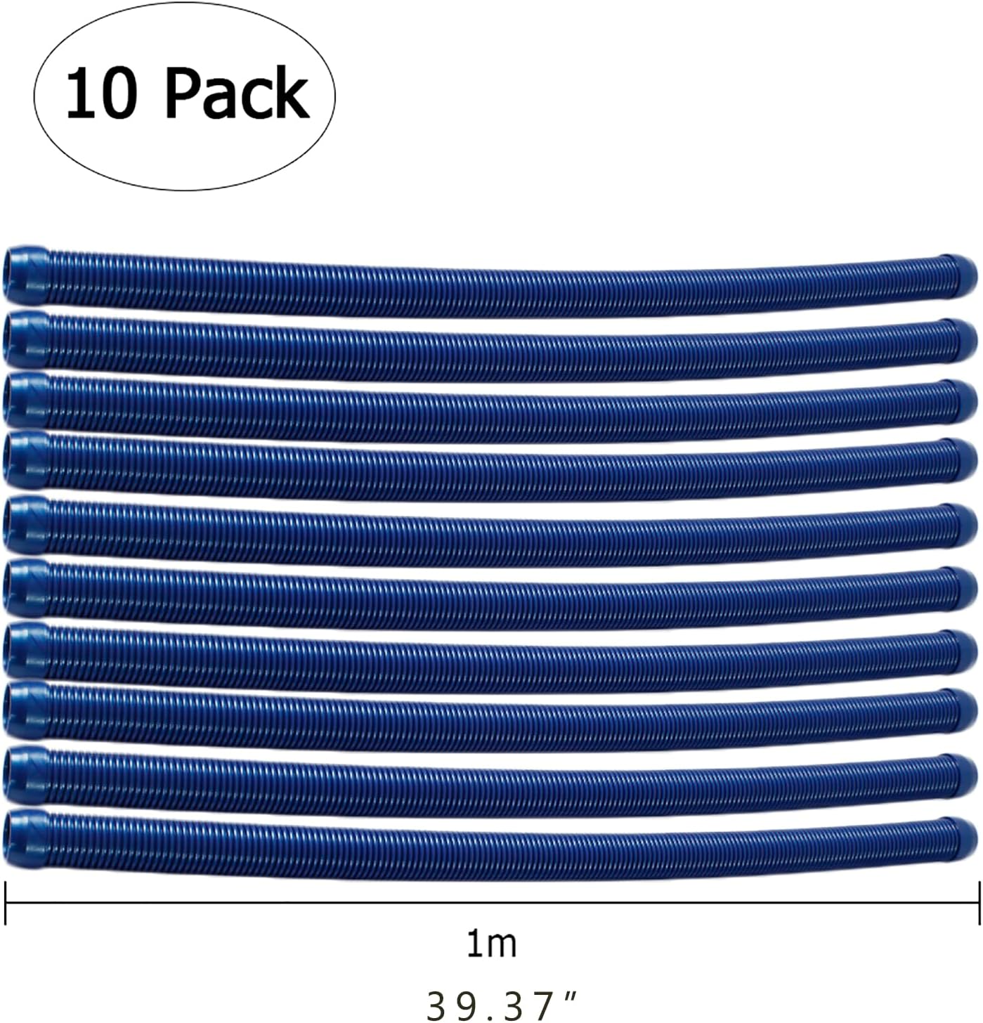 Automatic Pool Vacuum Cleaner w/ 10 Hose, Suction Swimming Pool Sweeper Vacuum Cleaner for Above-Ground & In-ground Swimming Pool, Low Noise, Easy to Set Up, Blue