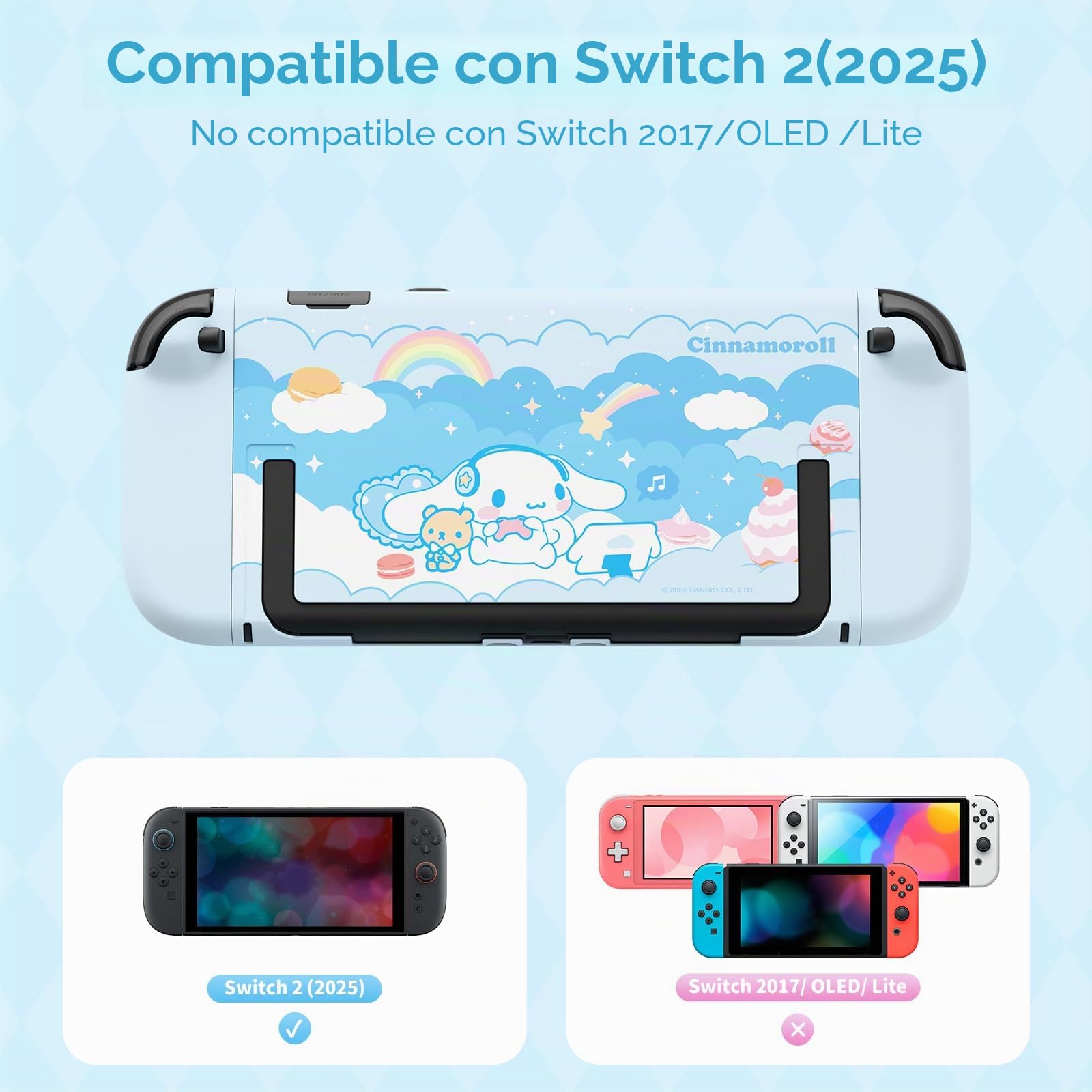 Kuitmor Funda protectora Compatible con Switch 2 Modelo 2025, Funda protectora rígida para PC Dockable a prueba de arañazos y golpes diseñada para Switch 2025 - DEG