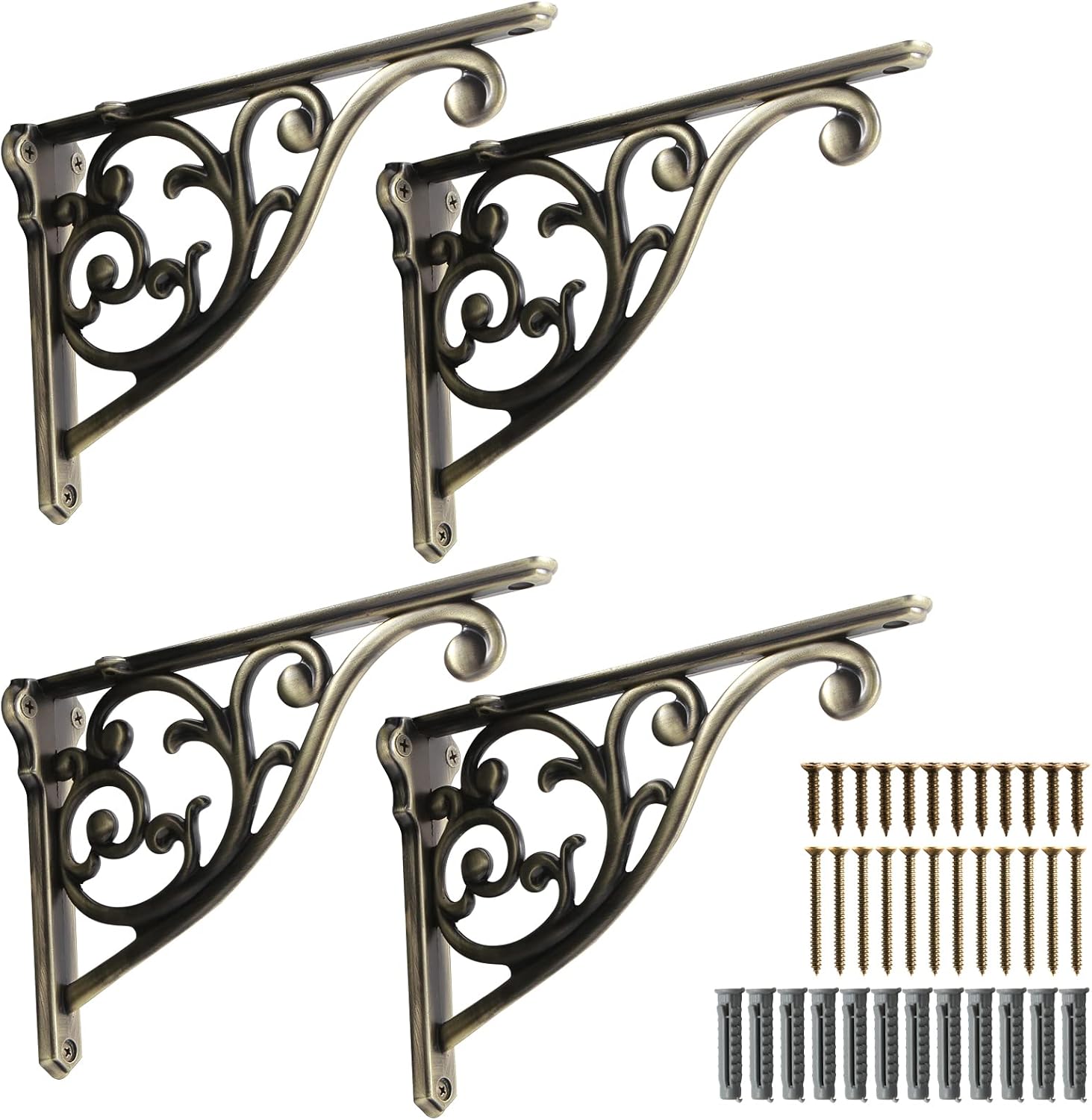 Khtumeware ornate decorative shelf brackets, 5inch small