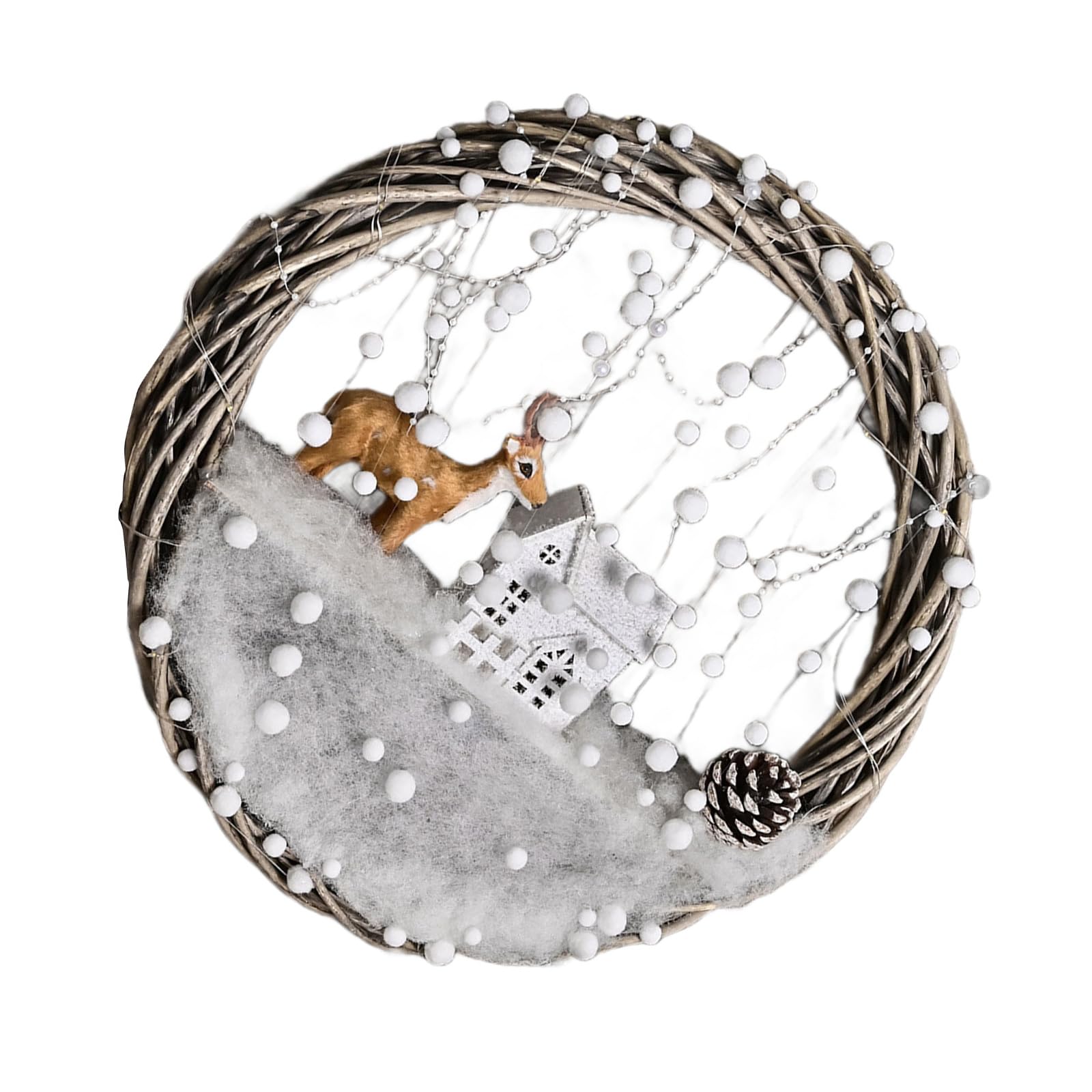 Unique Christmas Reindeer Garlands Simple Designs Christmas Reindeer Wreath Adornment Enhances Seasonal Atmospheres Family Gathering Ornament