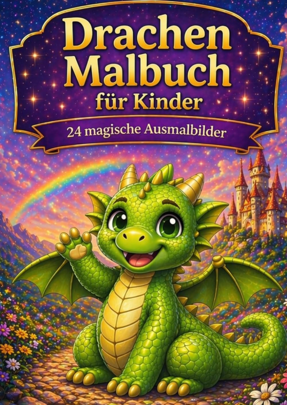 Drachen Malbuch: 24 magische Ausmalbilder für Kinder