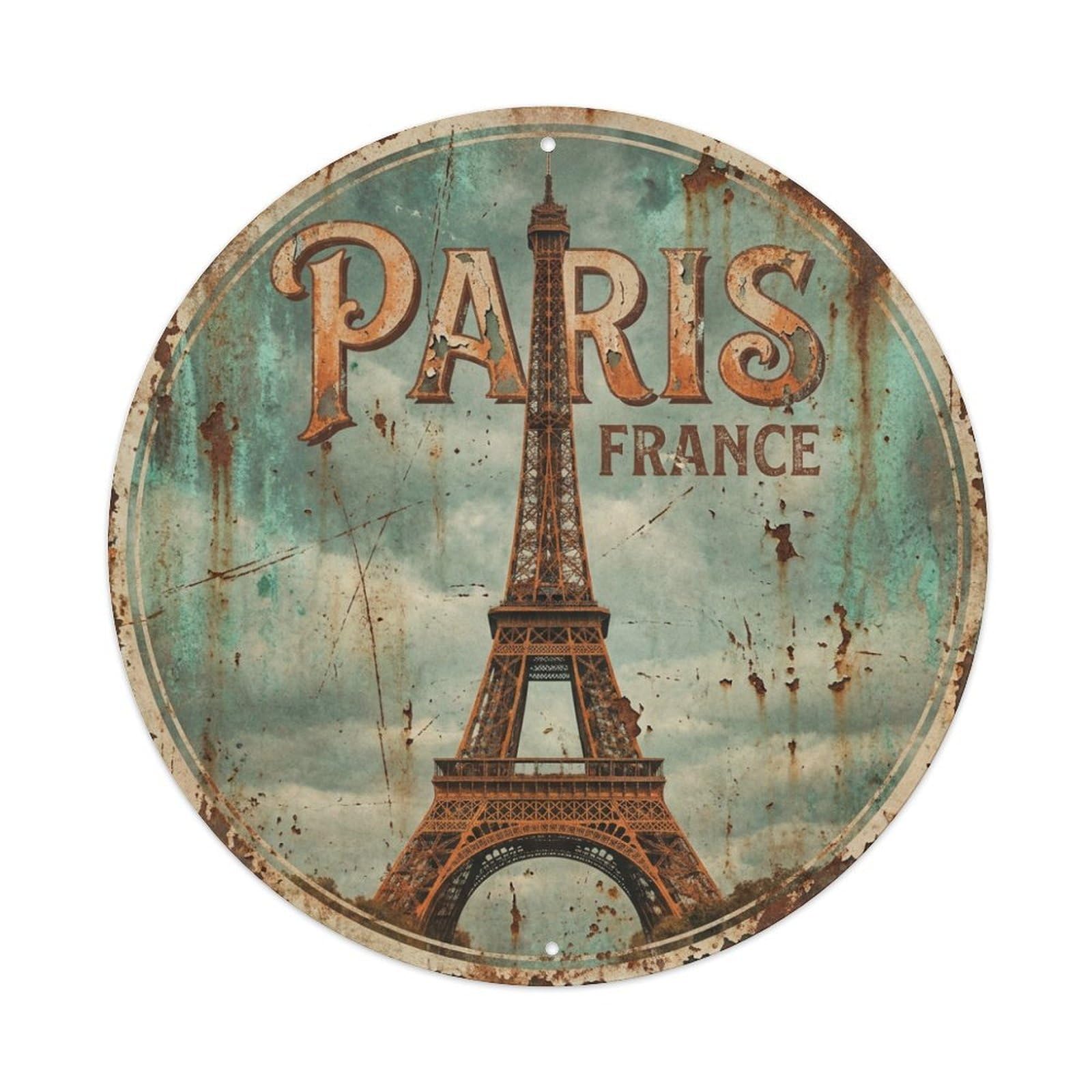 Metal Tin Sign Vintage Travel France Paris