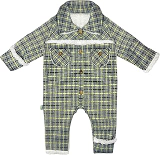 سالوبيت بكباسين من القطن بأكمام طويلة للأولاد من بيبي شورا، متعدد الألوان، من 3 إلى 6 أشهر