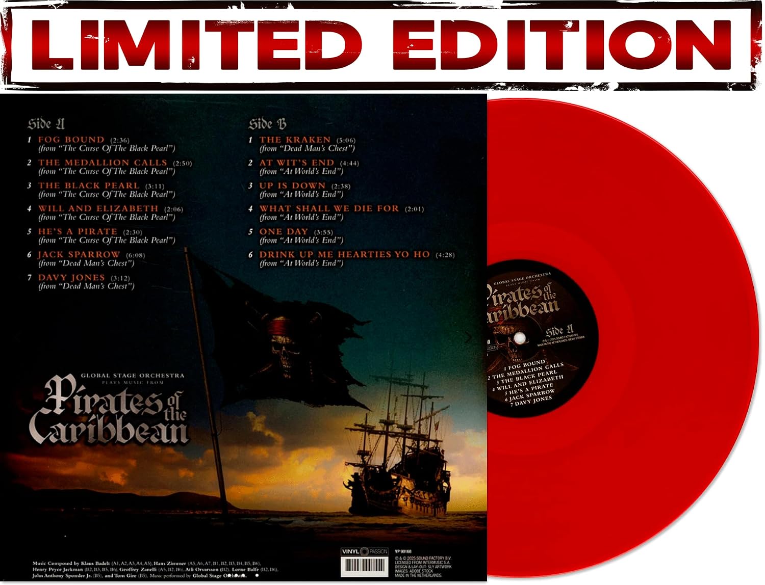Pirates Of The Caribbean - Limited Colored Edition (Transparent Red Vinyl / Global Stage Orchestra) [LP] [LР]