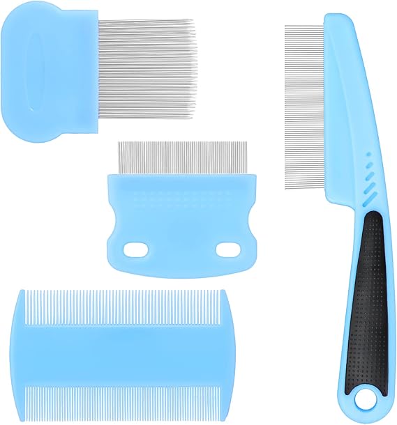 tonyg-p Flohkamm für Katzen und Hunde, 4 Stück Katze Hund Flohkamm Pet ...