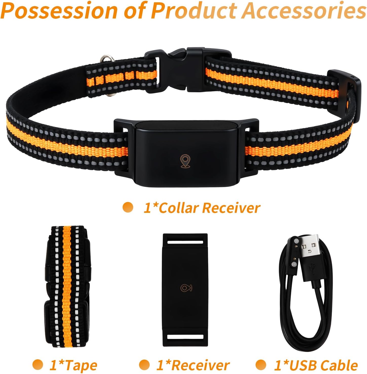 Wireless GPS Dog Fence Collar – 4G Smart Tracker with Geo-Fence, Free APP, History Route, IP67 Waterproof, 500mAh Battery, No Subscription – for Medium & Large Dogs