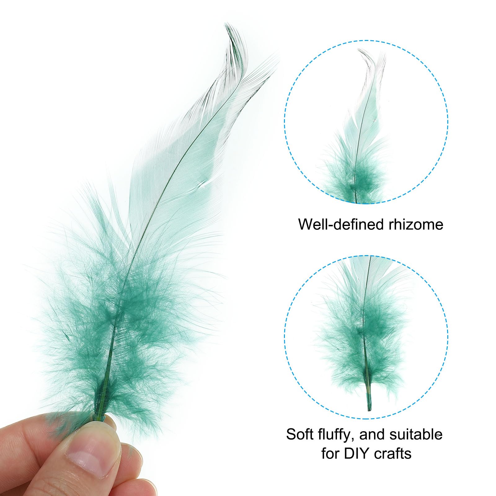 PATIKIL 3-6 Inch Saddle Hackle Rooster Feather - Image 3