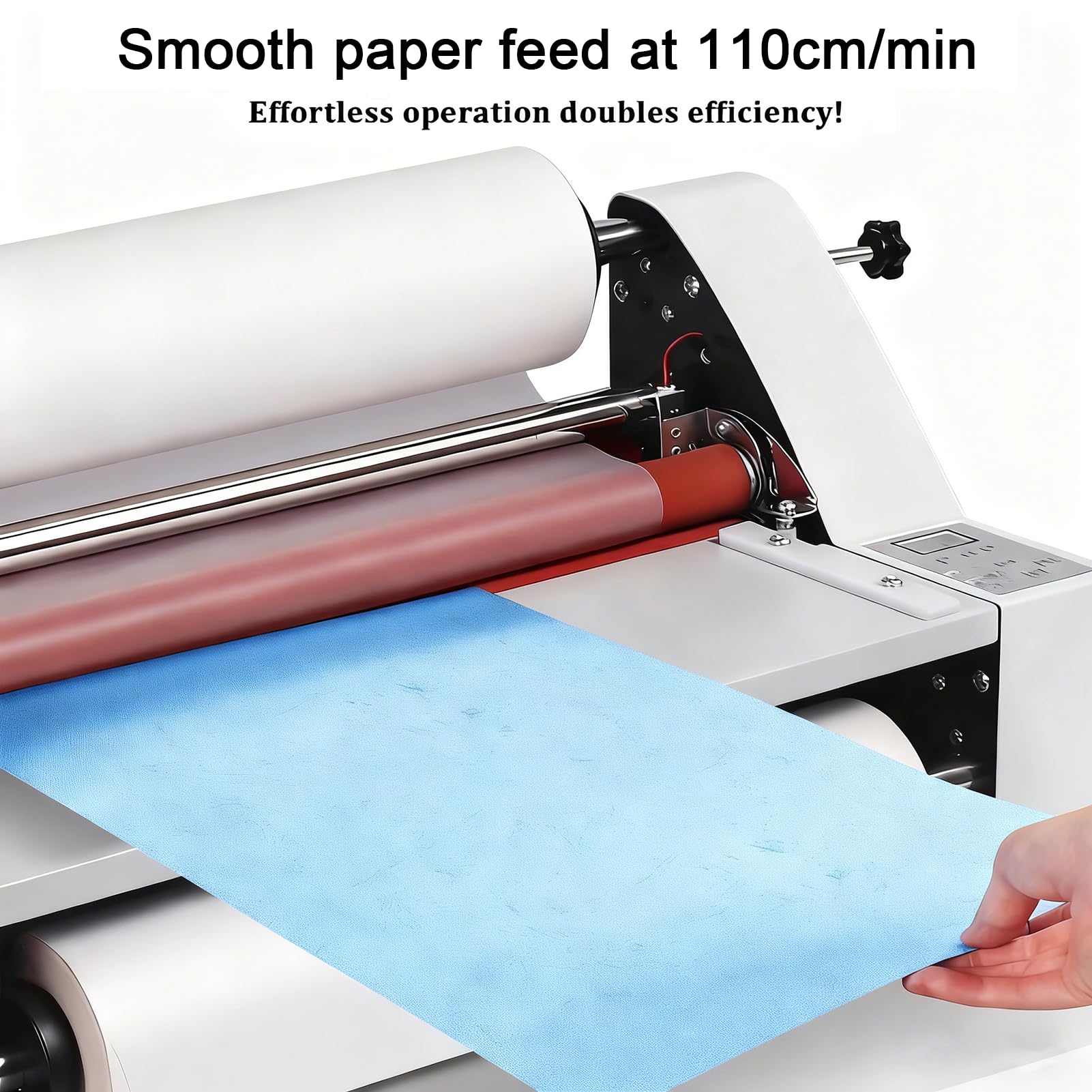 Laminatrice a Rotolo Singolo E Doppio Lato, Laminatrice a Rotolo a Caldo Freddo, Macchina for Laminazione a Caldo Freddo, Regolazione Da 0 a 180℃, for Documenti, Foto, Cartoline