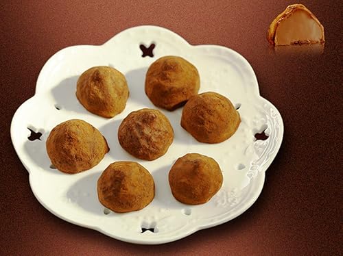 Miniatura 7 de Jacquot Trufas de chocolate prémium con avellana de Francia, ideal como regalo de cumpleaños o vacaciones, 20 piezas en caja de regalo dorada de 7