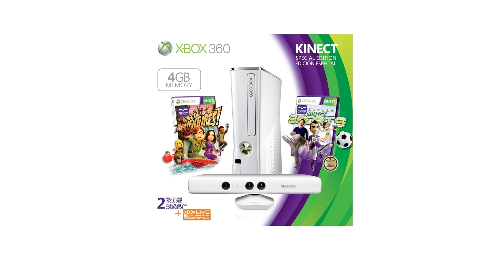 Amazon.com: Xbox 360 Special Edition 4GB Kinect Sports