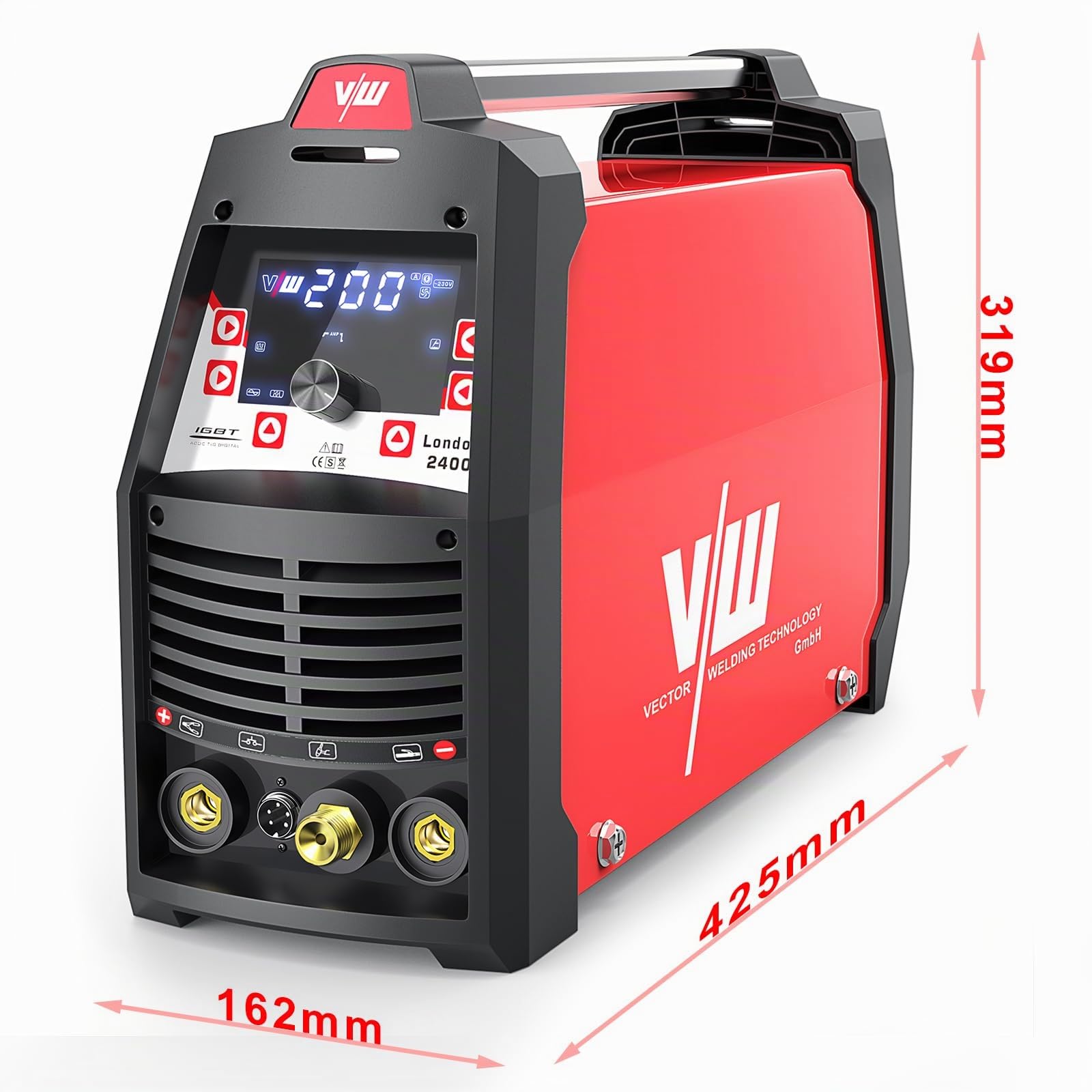 VECTOR WELDING Soldador AC DC TIG 200A Pulso MMA, Soldador Inverter 4 en 1