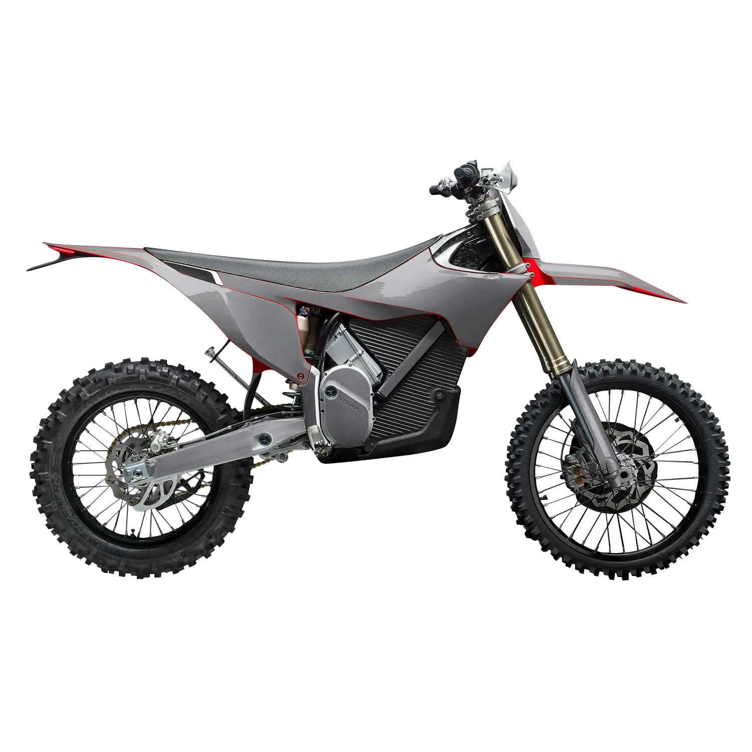 Stark Varg MX 2023-2025 Graphics Kit Wrap - Solid Gray - Varg MX Skin - Premium 3M Vinyl Protective Wrap Decal Cover - Easy to Apply | Crafted in The USA by MightySkins