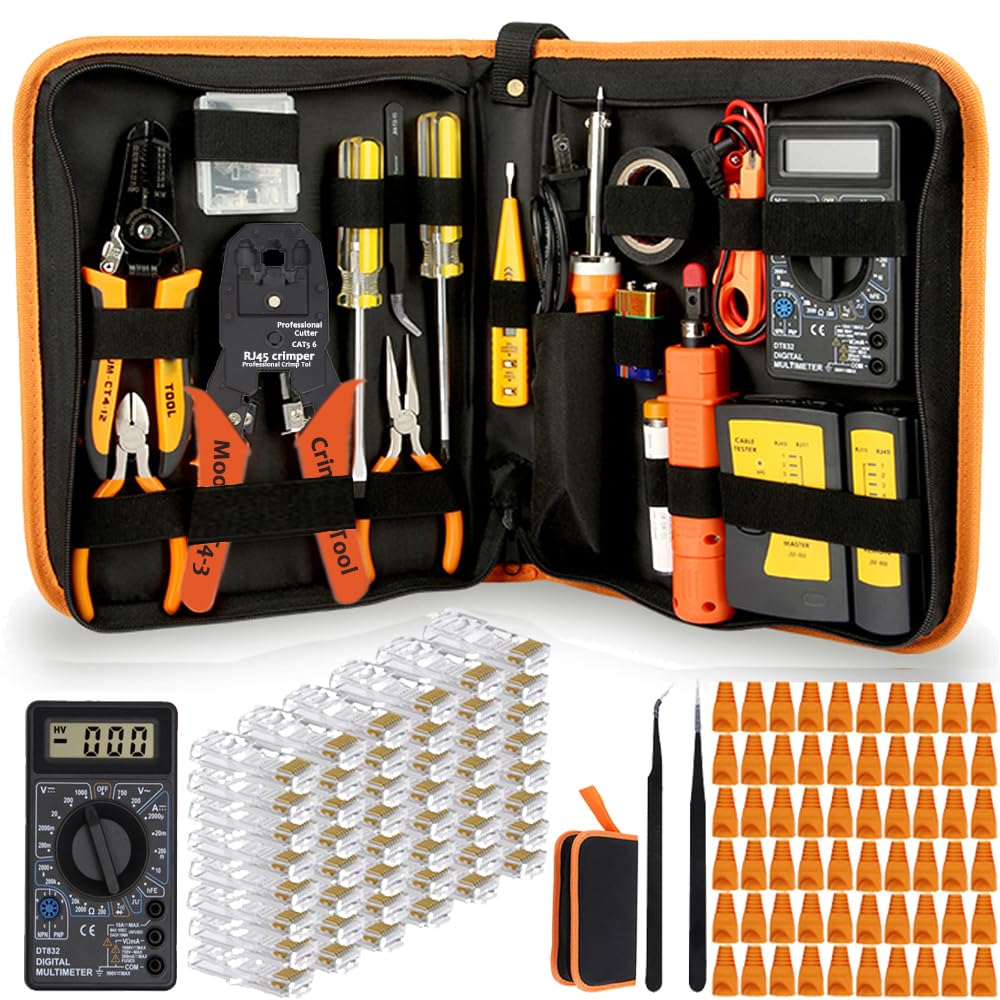 Kit sertissage RJ45 CAT5 CAT6 pour réparer câble internet et tester réseau LAN